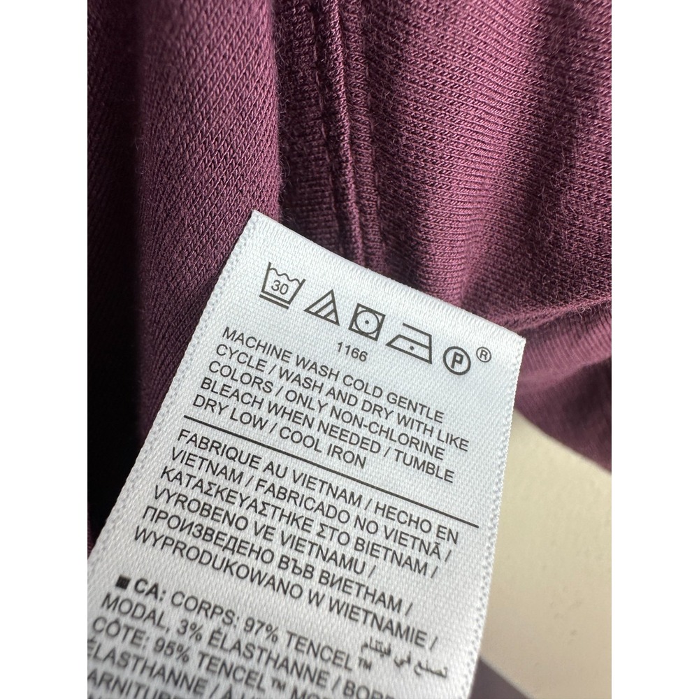 NEW Athleta Step Forward Sweatshirt Tee Aubergine Purple V-Neck Plus Size 2X - Picture 7 of 11